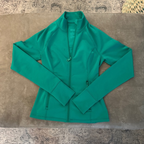 girlfriend collective Emerald Eliza Zip Jacket - Picture 1 of 3
